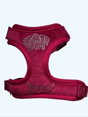 Juicy Couture Dog Bright Pink Valour Bling Dog Harness-Size Small